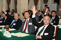 In the scene of inauguration ceremony of the Guangdong-Hong Kong-Macau University Alliance